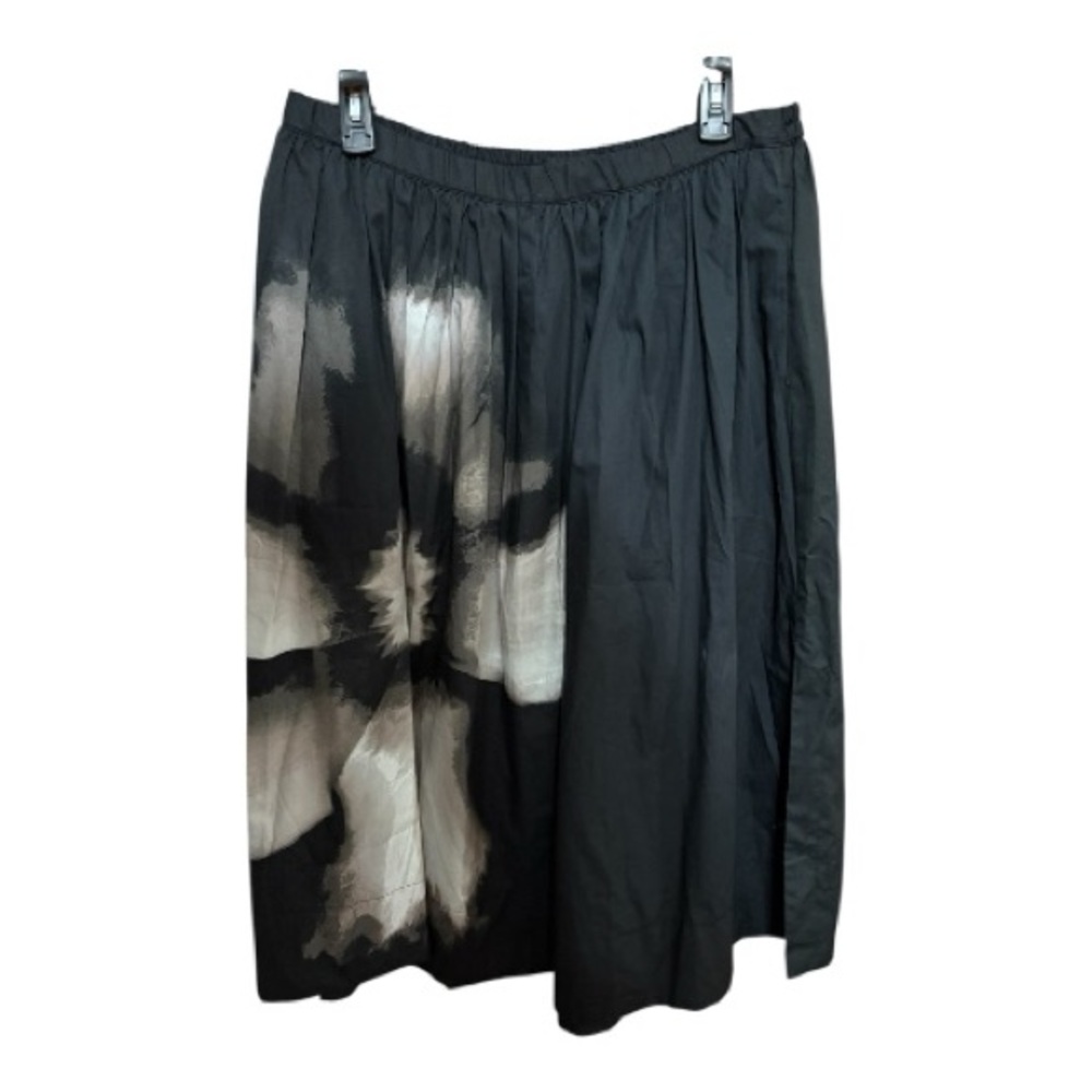 Simply Vera Vera Wang Black and Cream Floral Midi Skirt